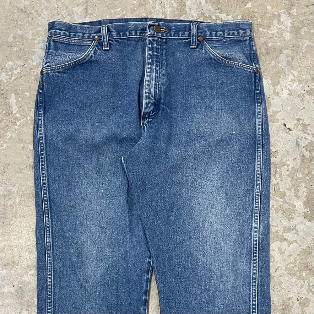 Wrangler Jeans 37x32 Blue Pants Cowboy Cut Western 13MWZ Denim Vintage Work C559